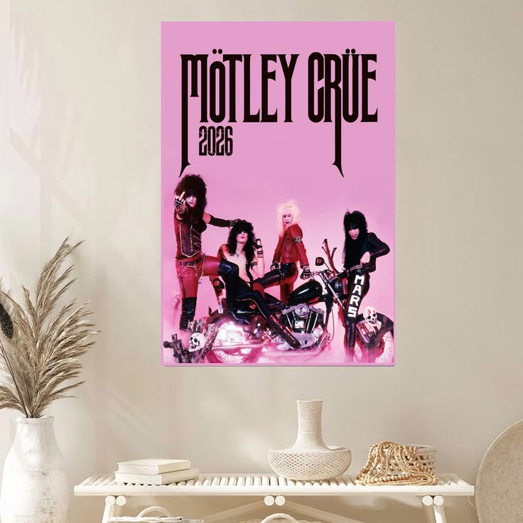 2026 Wall Calendar MOTLEY CRUE Vintage Magazine Cover Poster Unframed Size 24''x36''