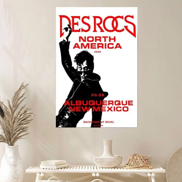 Des Rocs Tour 2026 Albuquerque New Mexico Poster Unframed Size 24''x36''