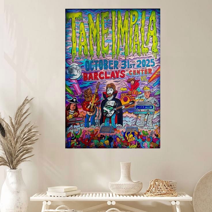 Tame Impala Barclays Center in Brooklyn, NY Tour October 31 2025 Poster Unframed Size 24''x36''