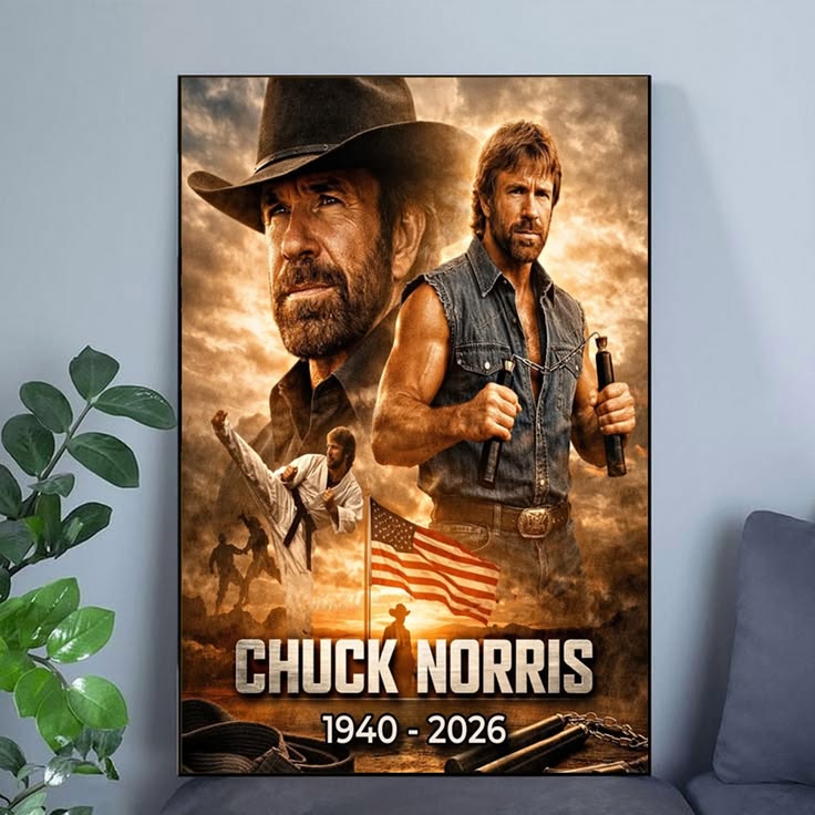 Chuck Norris 1940 2026 Memorial Poster Action Legend Wall Art Poster Unframed Size 24''x36''