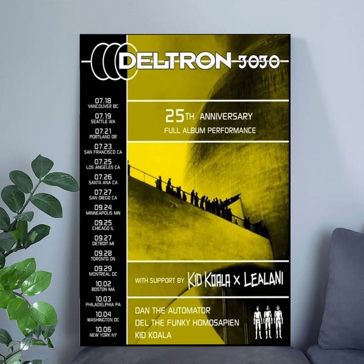 DELTRON 3030 25th ANNIVERSARY TOUR 2025 Poster Unframed Size 24''x36''