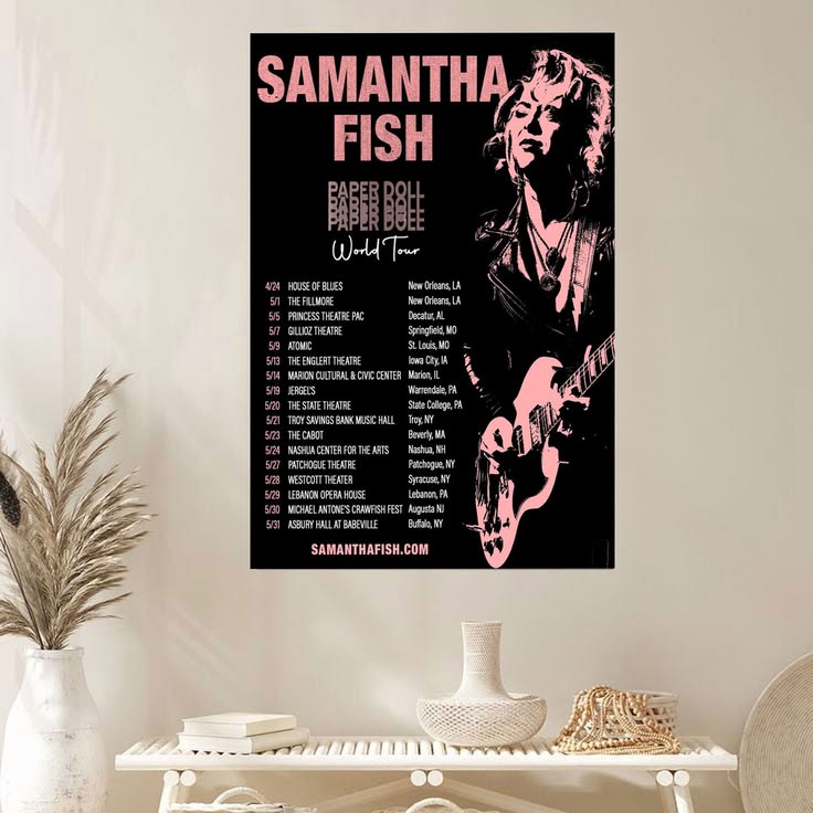 Samantha Fish Paper Doll World Tour 2026 Decor Poster Unframed Size 24''x36''