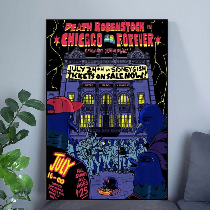 JEFF ROSENSTOCK Death Rosenstock in Chicago Forrever Tour 2026 Poster Unframed Size 24''x36''