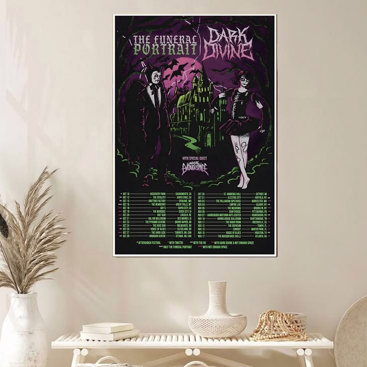 THE FUNERAL PORTRAIT, DARK DIVINE Tour Poster Unframed Size 24''x36''