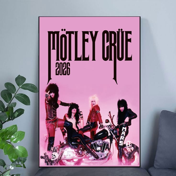 2026 Wall Calendar MOTLEY CRUE Vintage Magazine Cover Poster Unframed Size 24''x36''