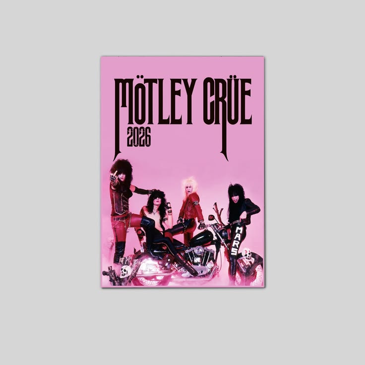 2026 Wall Calendar MOTLEY CRUE Vintage Magazine Cover Poster Unframed Size 24''x36''
