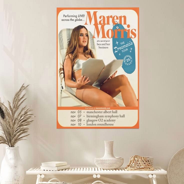 Maren Morris the dreamside uk tour poster concert wall art decor Poster Unframed Size 24''x36''