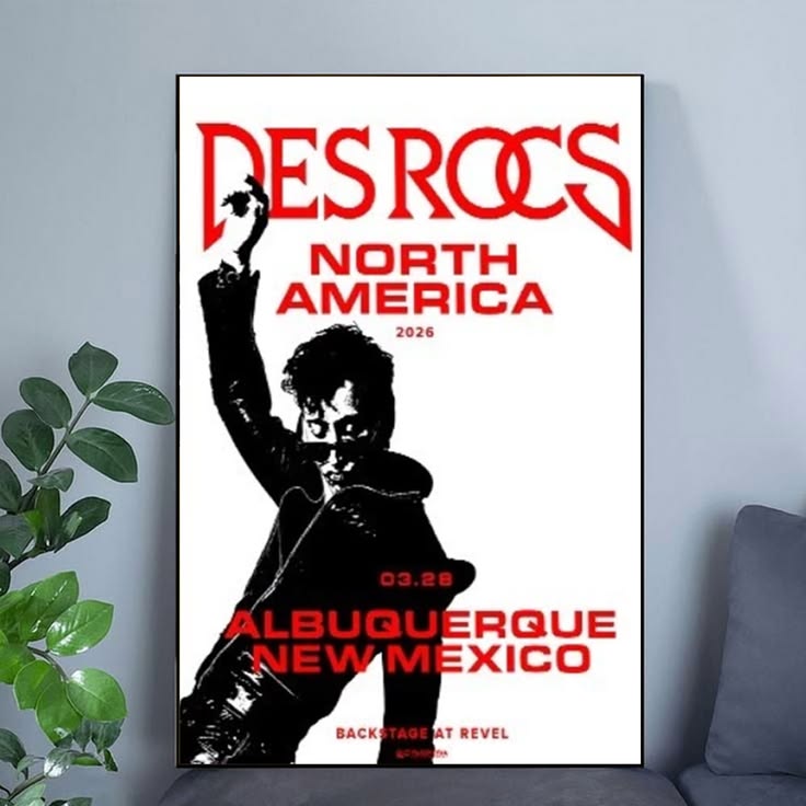 Des Rocs Tour 2026 Albuquerque New Mexico Poster Unframed Size 24''x36''