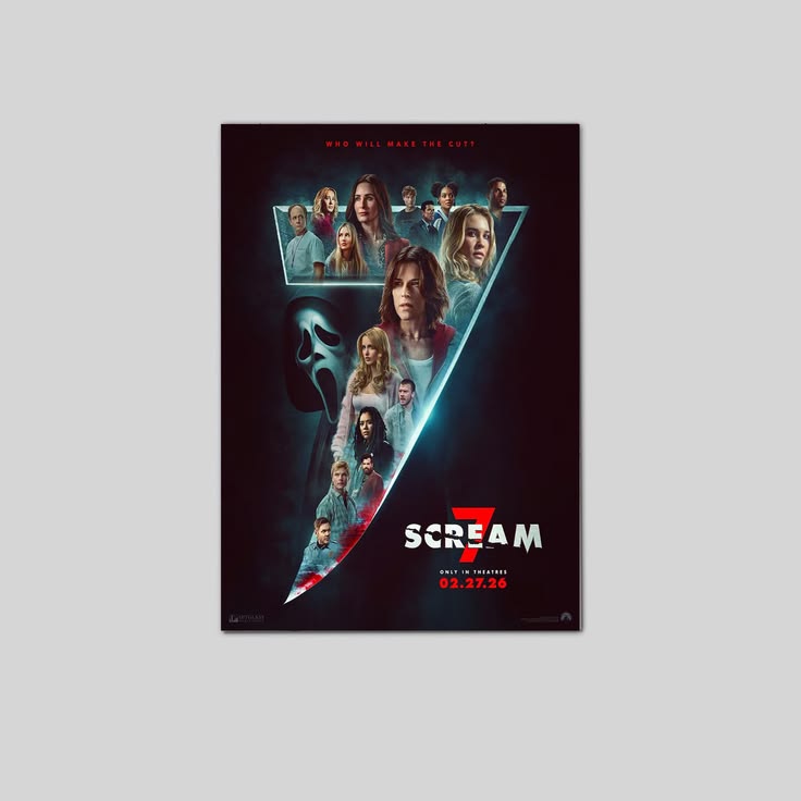 Scream 7 Poster, 2026 Movie Poster Unframed Size 24''x36''