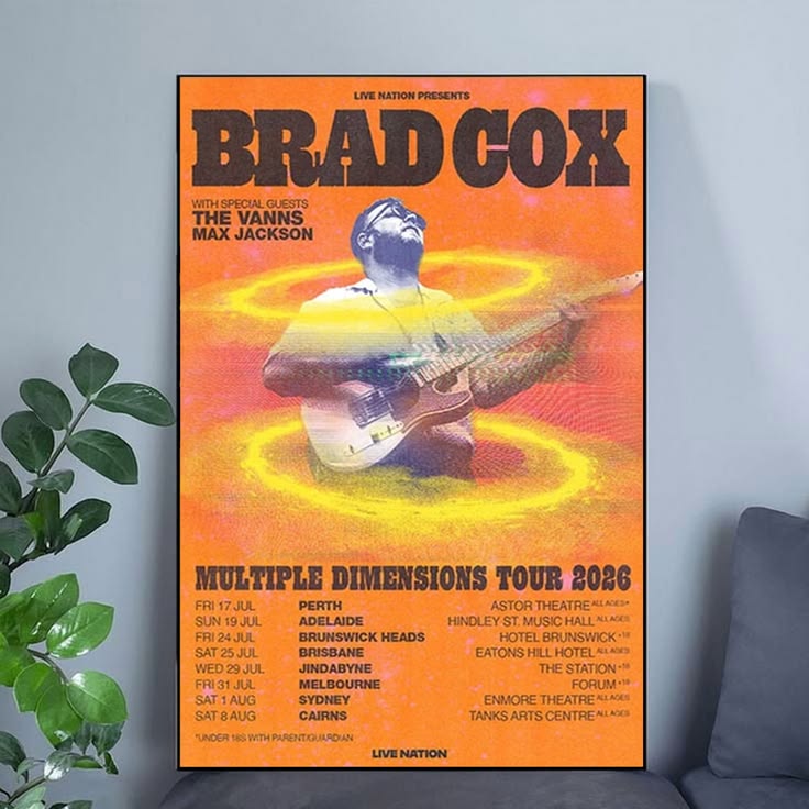 Brad Cox Multiple Dimensions Tour 2026 Poster Unframed Size 24''x36''