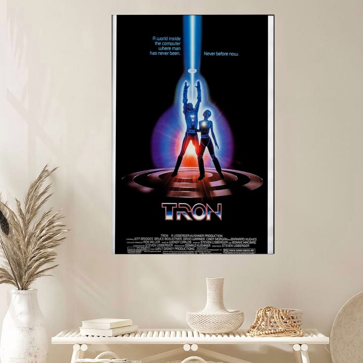 Tron (1982) Classic Vintage Sci-Fi Film Collectibles Retro Movie Poster Unframed Size 24''x36''