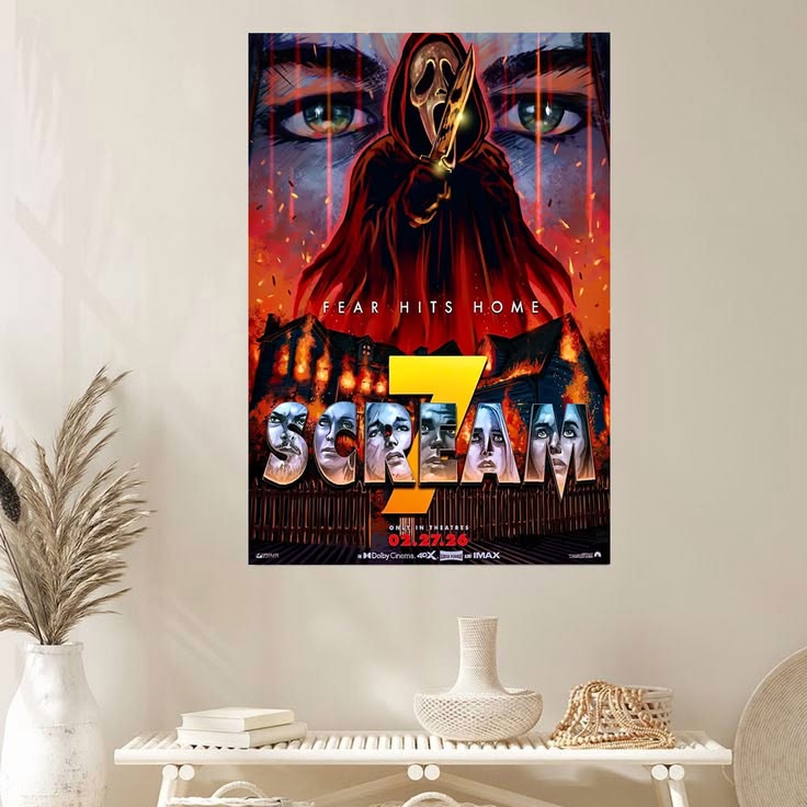 Movie Poster- Scream 7 Movie Art Home Decor Poster Unframed Size 24''x36''