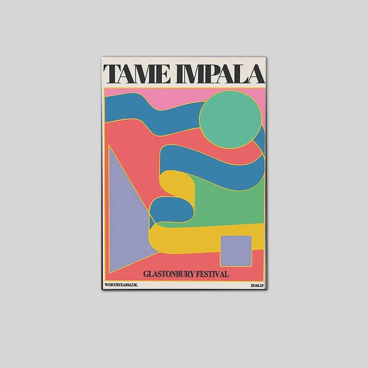 Tame Impala Glastonbury 2019 Wall Art Poster Unframed Size 24''x36''