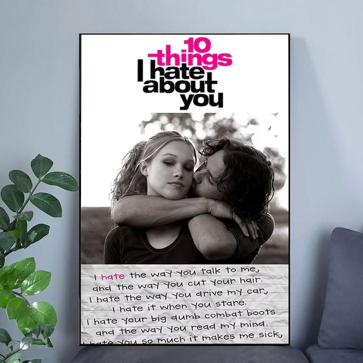10 Things I Hate About You 1999 Movie Poster Vintage Poster Unframed Size 24''x36''