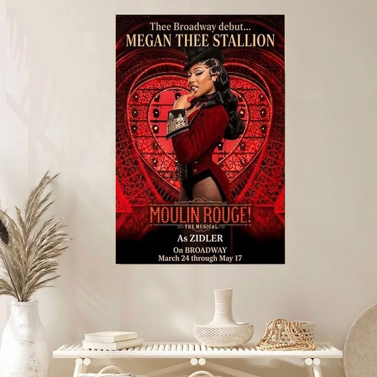 Megan Thee Stallion Thee Broadway Debut As Zidler In Moulin Rouge Poster Unframed Size 24''x36''