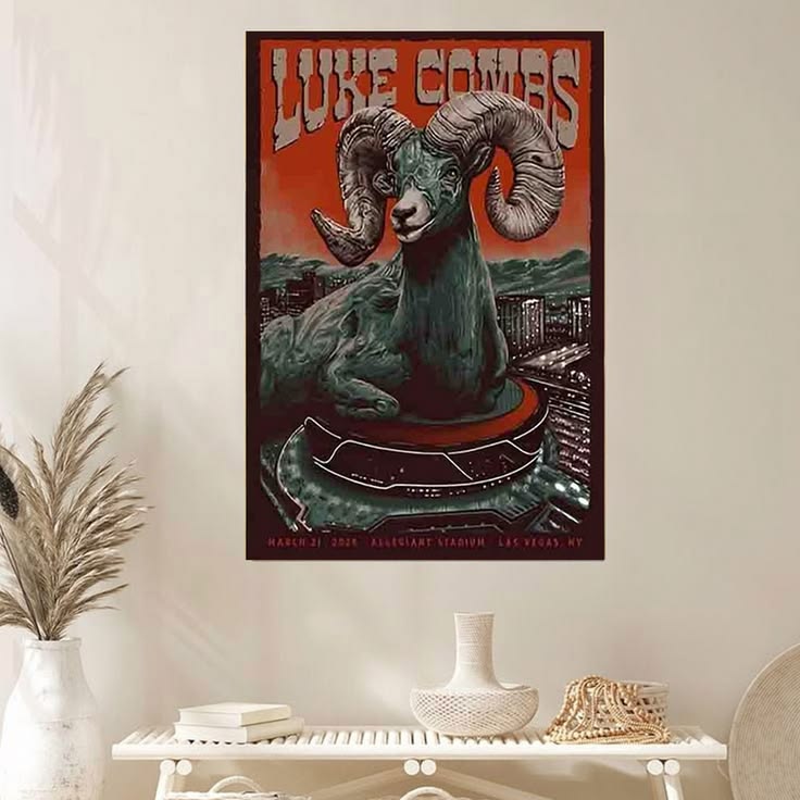Luke Combs March 21st 2026 In Las Vegas, NV Tour Poster Unframed Size 24''x36''