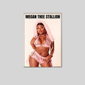 Megan Thee Stallion Pink Hood Sexy Hot Hip Hop Singer Art Poster Unframed Size 24''x36''