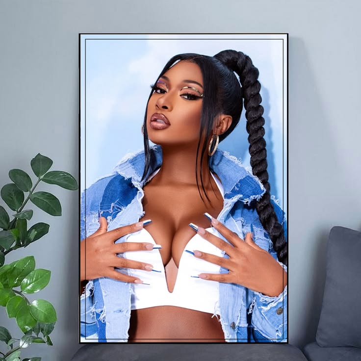 Megan Thee Stallion Sexy Hot American Rapper Art Wall Room Poster Unframed Size 24''x36''