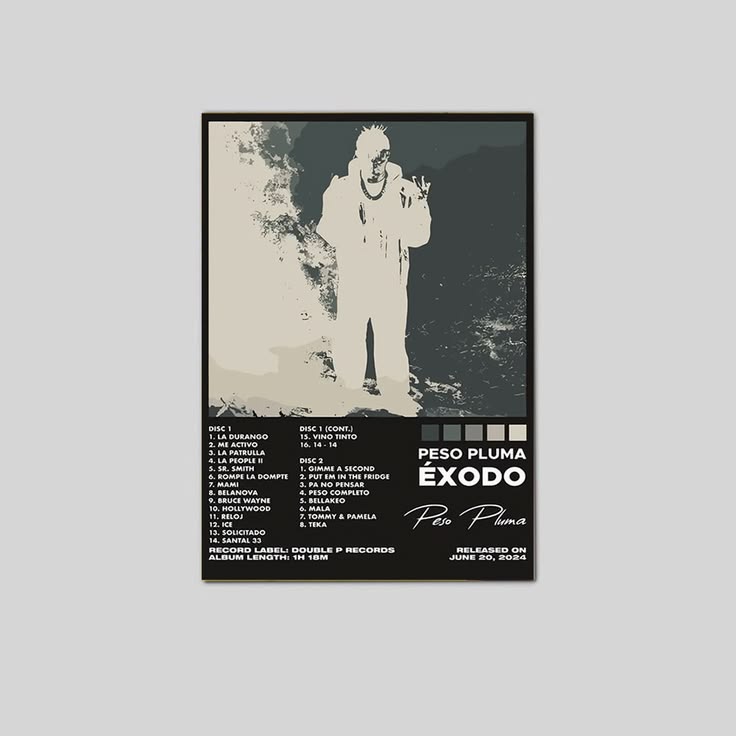 Peso Pluma Album Cover Wall Art Poster Unframed Size 24''x36''