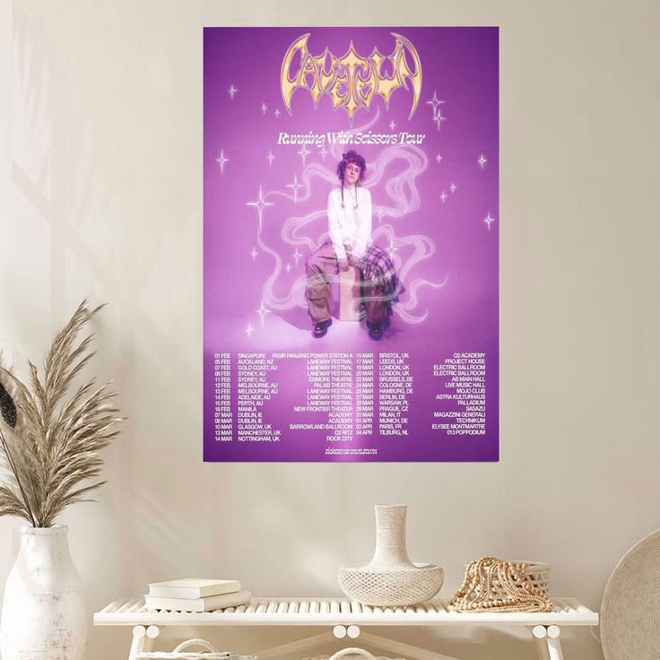 Cavetown Running With Scissors 2026 Tour Poster Unframed Size 24''x36''