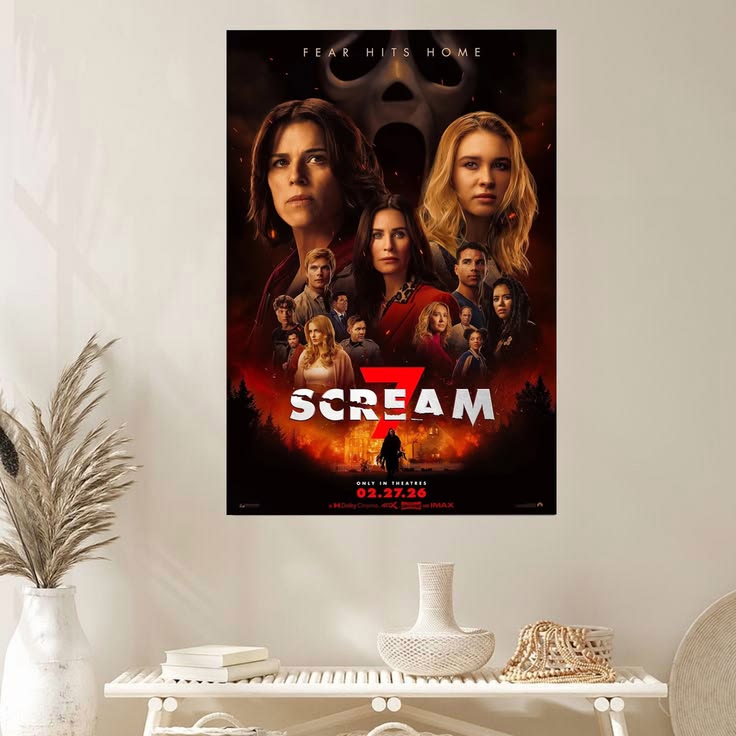 Scream 7 2026 Movie Poster Wall Decor Poster Unframed Size 24''x36''