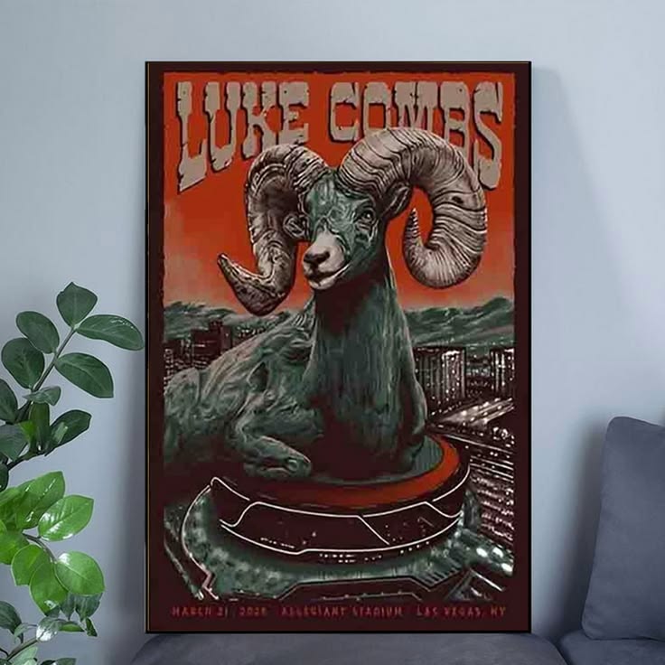 Luke Combs March 21st 2026 In Las Vegas, NV Tour Poster Unframed Size 24''x36''