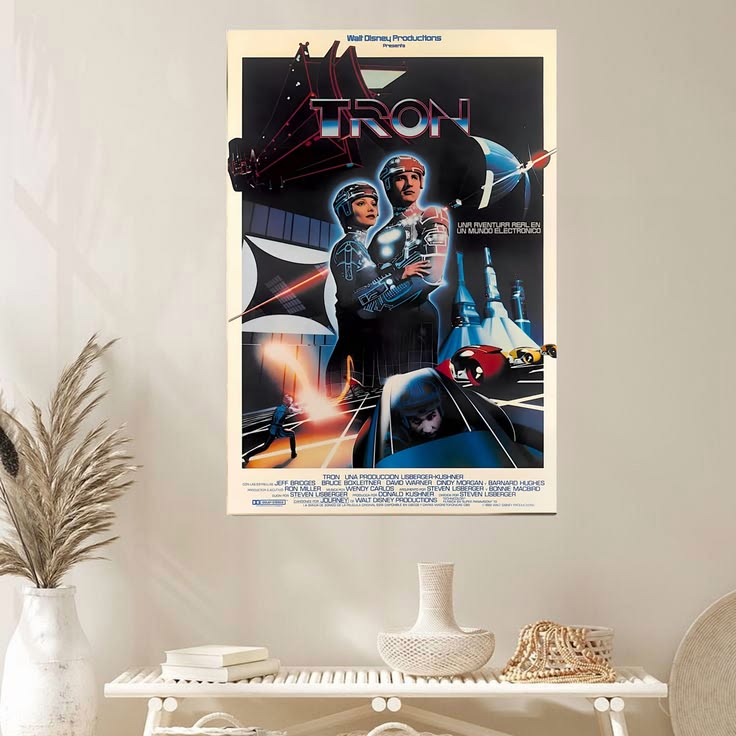 Tron Movie Poster Modern Wall Art Minimalist Home Decor Living Room Poster Unframed Size 24''x36''