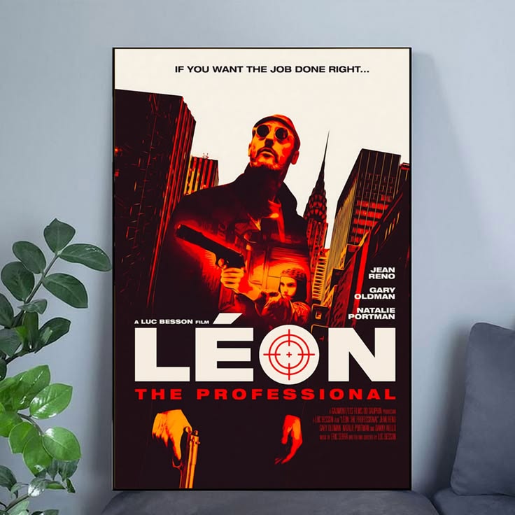 Leon The Professional Movie Poster Natalie Portman Poster Unframed Size 24''x36''