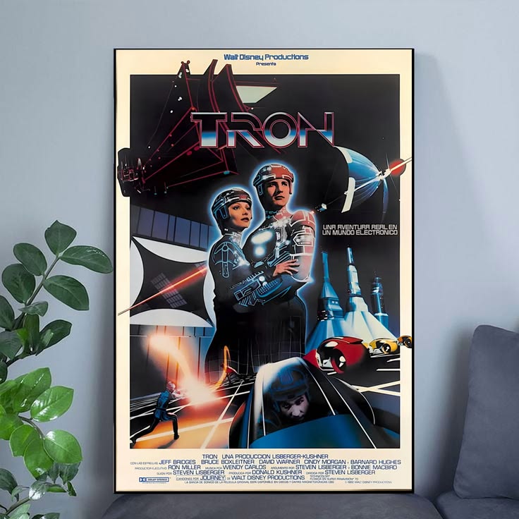 Tron Movie Poster Modern Wall Art Minimalist Home Decor Living Room Poster Unframed Size 24''x36''