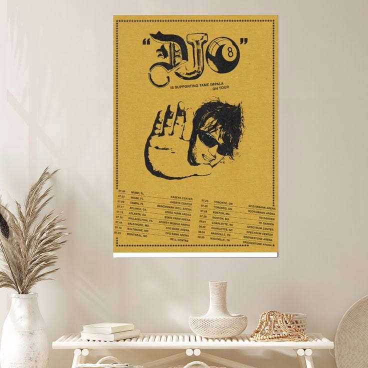 Djo x Tame Impala Tour 2026 Home Decor Poster Unframed Size 24''x36''
