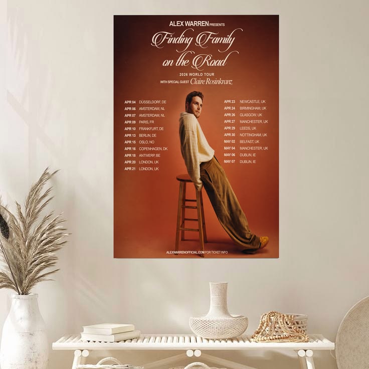 Music Poster Alex Warren Finding Family On The Road Poster Unframed Size 24''x36''