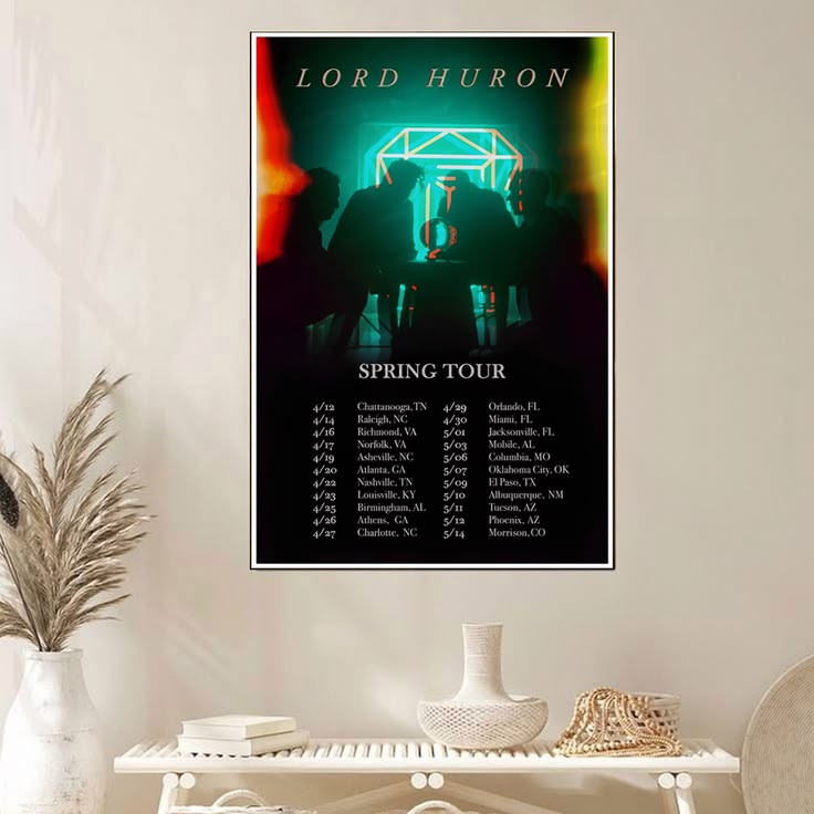LORD HURON Spring Tour 2019 Poster Unframed Size 24''x36''