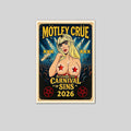 Motley Crue Poster, Return Of The Carnival Of Sins 2026 Tour, Music Poster Unframed Size 24''x36''