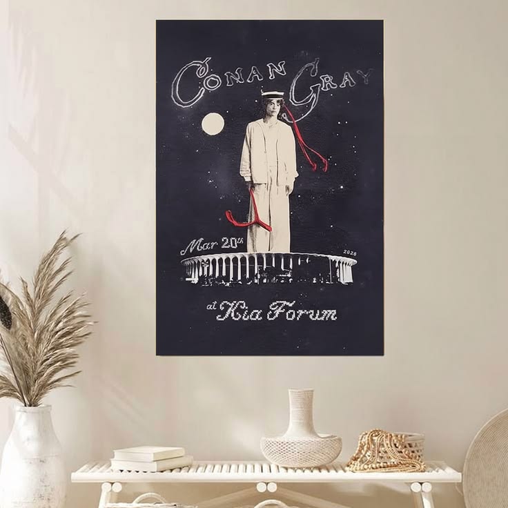 Conan Gray Wishbone World Tour 2026 Inglewood, CA Poster Unframed Size 24''x36''