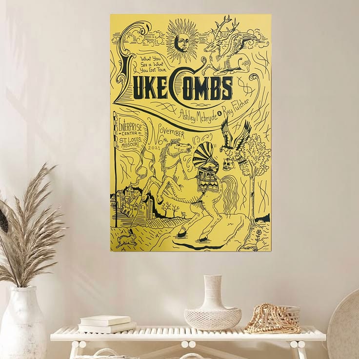 Luke Combs St. Louis Concert Poster Unframed Size 24''x36''