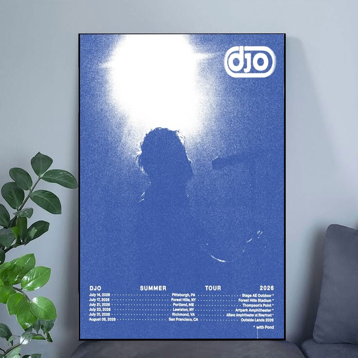 Djo summer headline shows intertwined with Tame Impala tour 2026 Poster Unframed Size 24''x36''