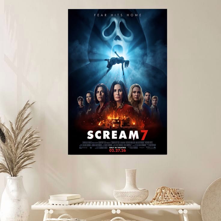 Scream 7 Poster, 2026 Movie Poster Neve Campbell Poster Unframed Size 24''x36''