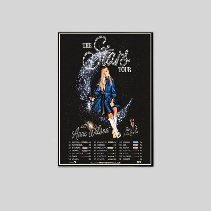 Anne Wilson The Stars Tour 2026 Concert Poster Unframed Size 24''x36''