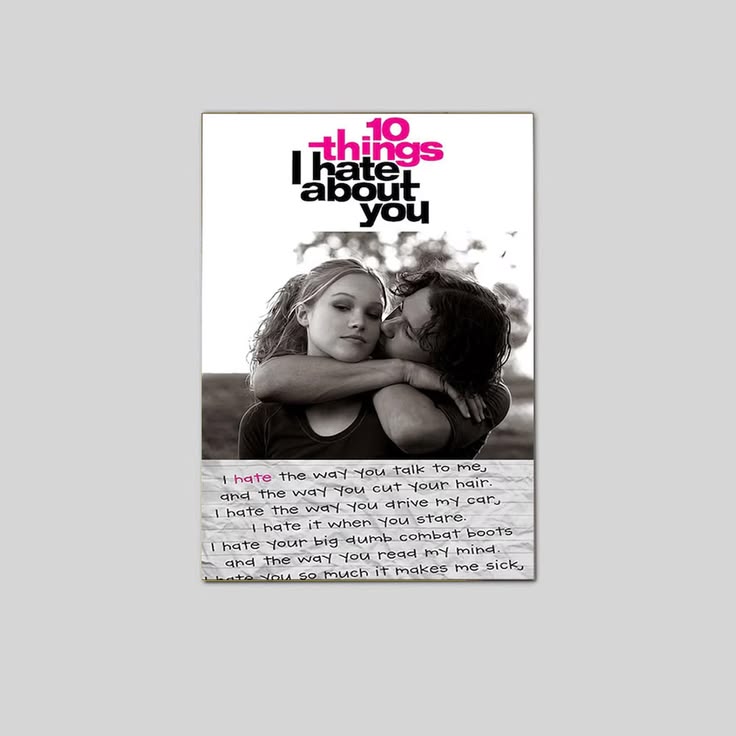 10 Things I Hate About You 1999 Movie Poster Vintage Poster Unframed Size 24''x36''