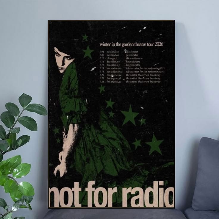 Poster Not For Radio Tour Jan 2026 Poster Unframed Size 24''x36''