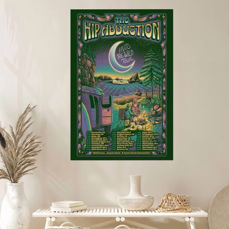 The Hip Abduction Into The Wild Tour 2026 Concert Poster Unframed Size 24''x36''