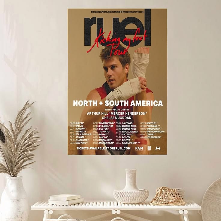 Ruel 2026 Tour Poster Unframed Size 24''x36''