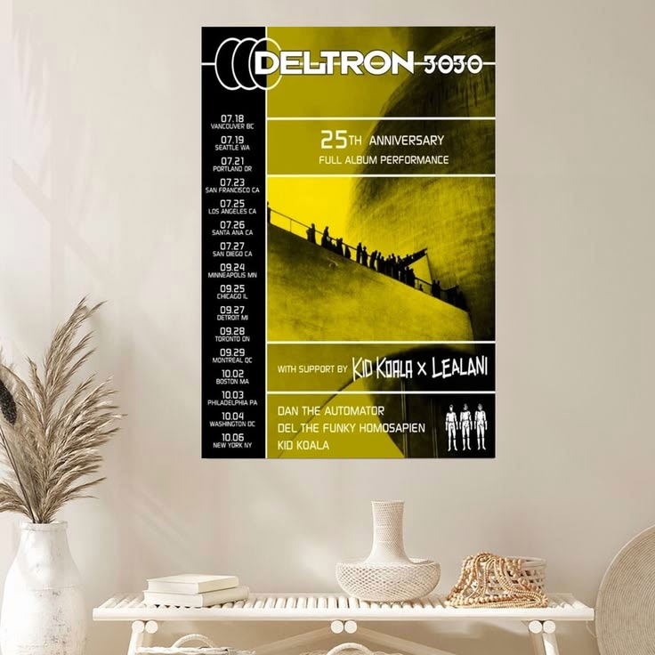 DELTRON 3030 25th ANNIVERSARY TOUR 2025 Poster Unframed Size 24''x36''