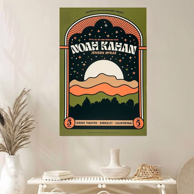 Noah Kahan Poster Greek Theatre Berkeley CA Poster Unframed Size 24''x36''