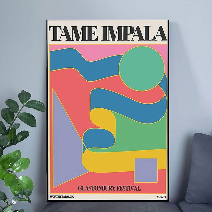 Tame Impala Glastonbury 2019 Wall Art Poster Unframed Size 24''x36''