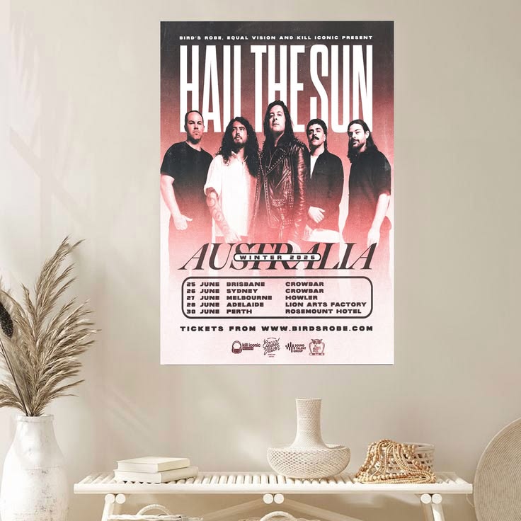 Hail The Sun AUSTRALIA Tour 2026 Poster Unframed Size 24''x36''