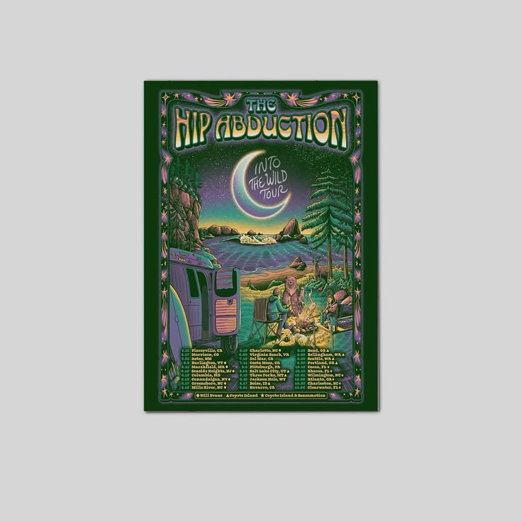 The Hip Abduction Into The Wild Tour 2026 Concert Poster Unframed Size 24''x36''