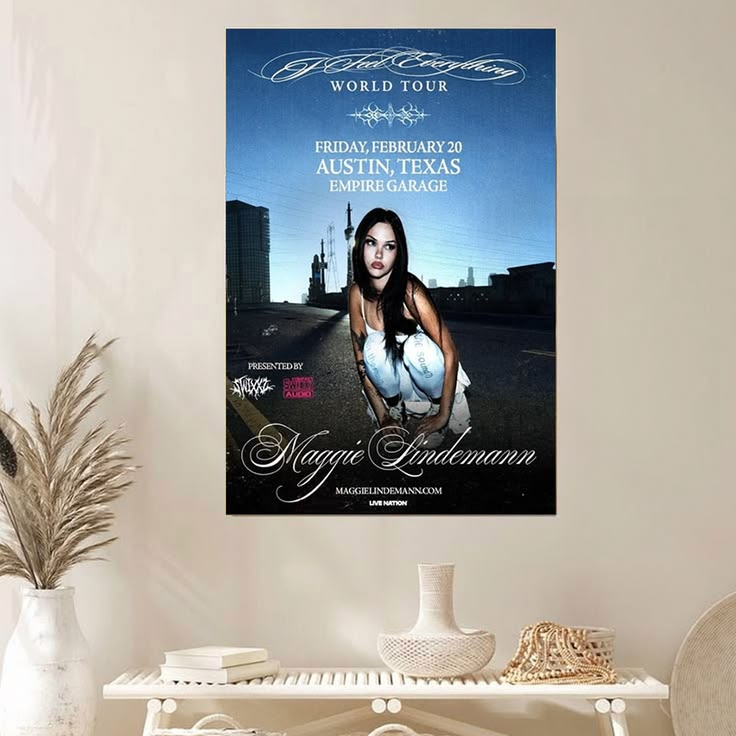 Maggie Lindemann I Feel Everything Tour 2026 Poster Unframed Size 24''x36''
