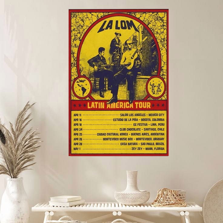 La Lom Latin America Tour 2026 Mexico City Concert Poster Unframed Size 24''x36''