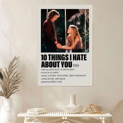 10 Things I Hate About You 1999 Movie Poster Room Decor Poster Unframed Size 24''x36''
